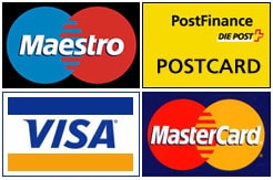 Cartes acceptées : Visa, Mastercard, Maestro